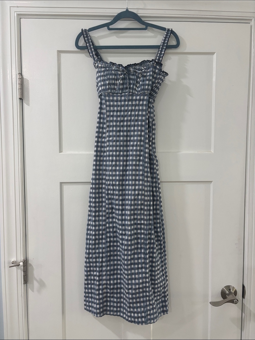 Free People Lucinda Midi Dress in Indigo Combo - Picture 5 of 9